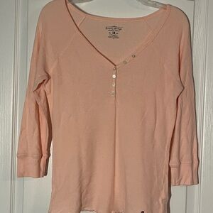Tommy Hilfiger Light Pink V-Neck Blouse